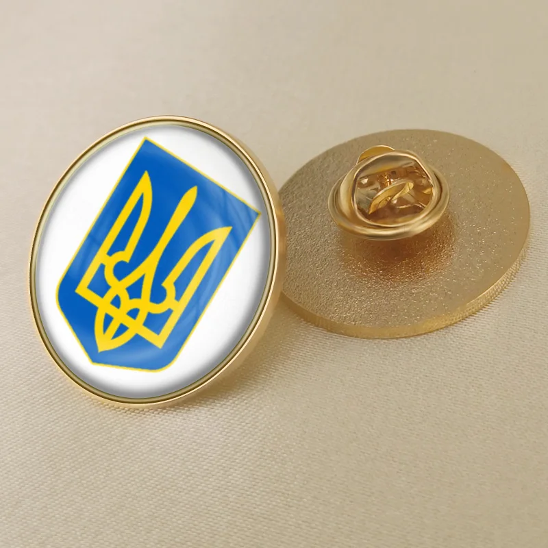 Герб Украины украинская карта флаг национальный герб цветок брошь значки