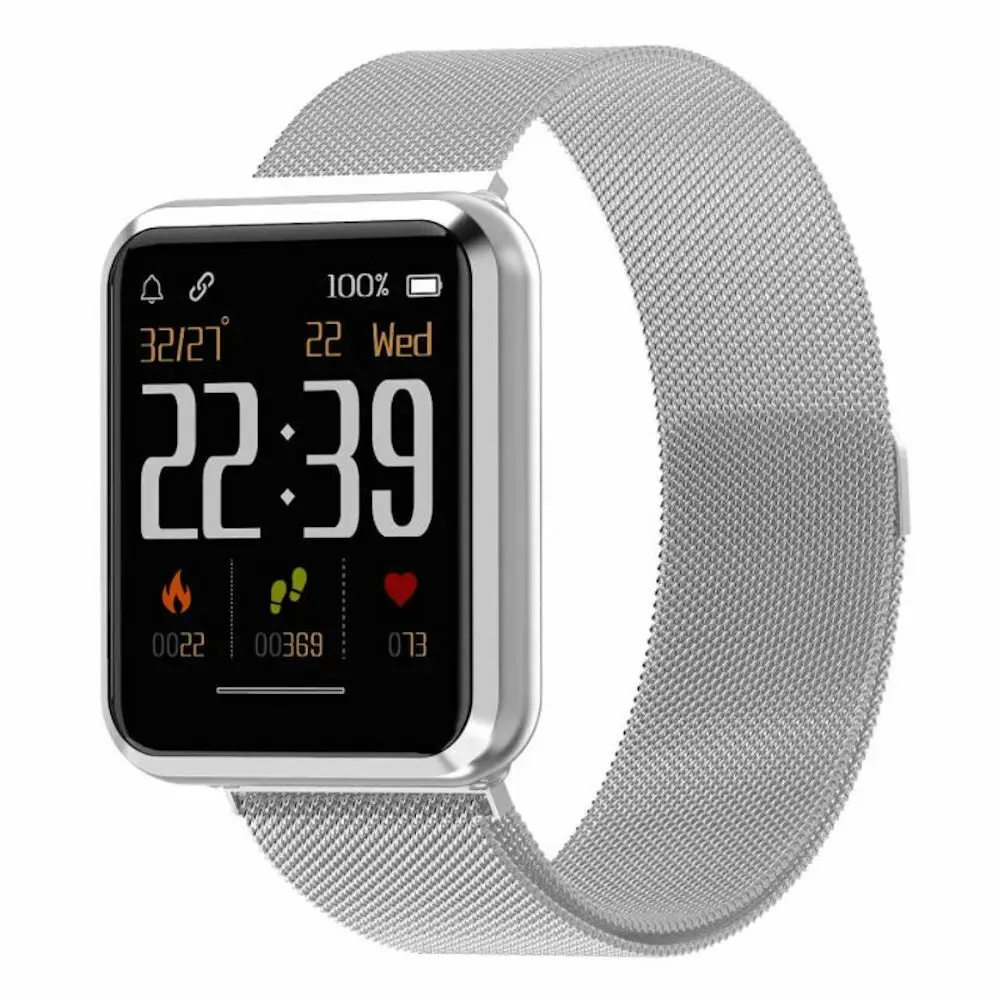 

Beantech Emerge S3 Smartwatch for iPhone and Android, Silver