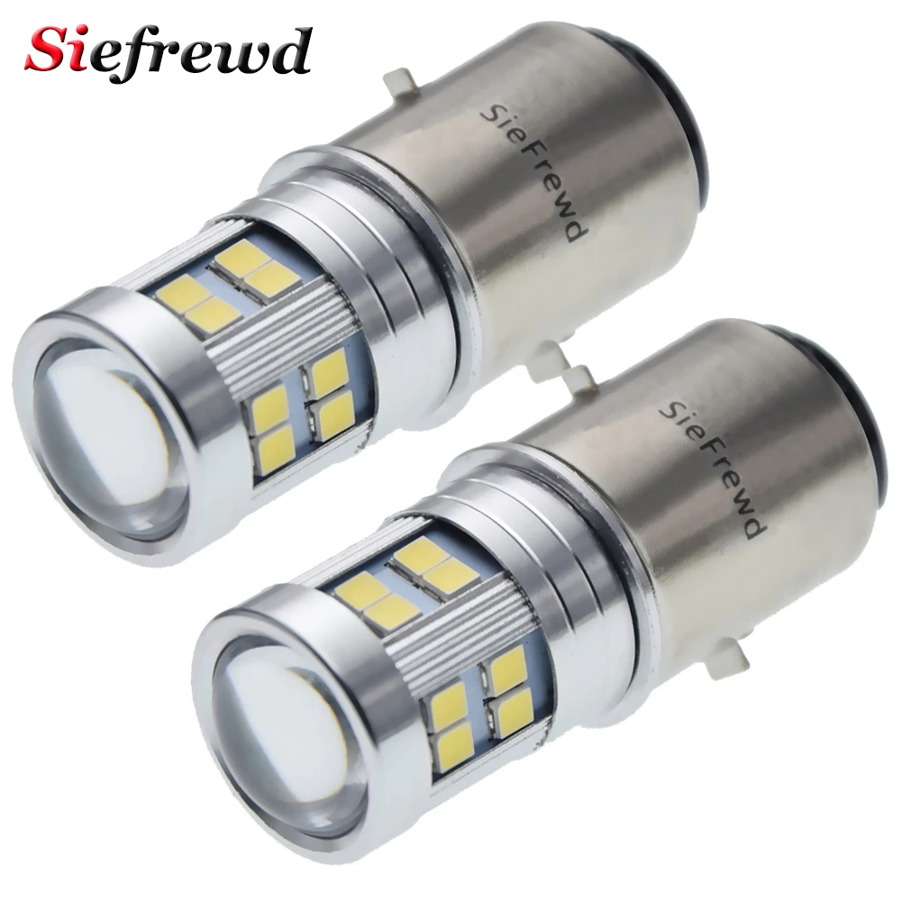 2х мотоциклетные светодиодные фары BA20D H6 биксеноновый луч 2835 24SMD 6 в 12 В Мотоцикл