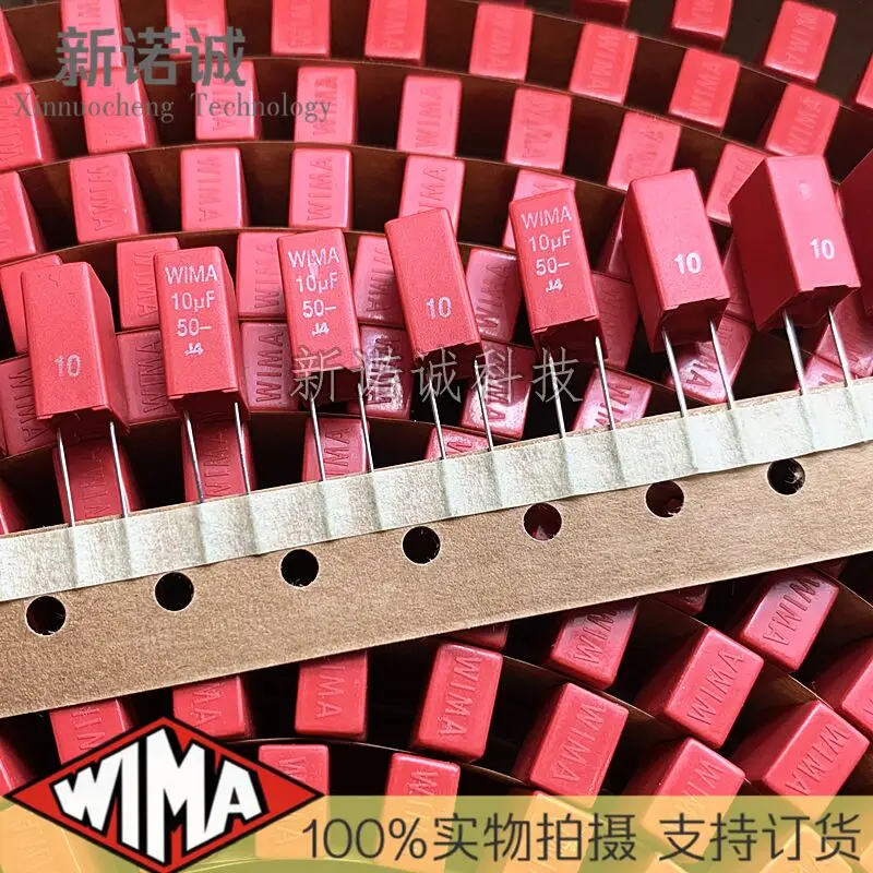 5 шт./10 шт./20 шт./лот WIMA MKS2 10 мкФ 10UK50 50 в 10% фольгированный пленочный конденсатор 106 000