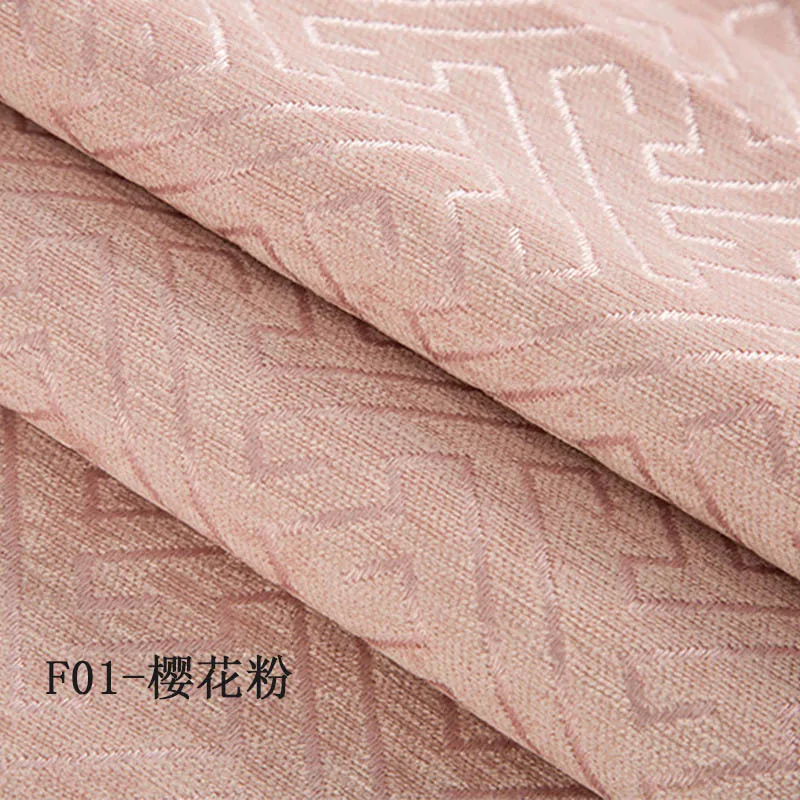 Pink Cloth Современные жаккардовые ткань однотонный плотные шторы для гостиной оконные шторы синель затемненные шторы для спальни M131D3 - Цвет: Pink Cloth
