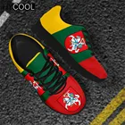 HYCOOL Harajuku унисекс дышащая обувь с флагом литовского флага для женщин и мужчин, на шнуровке, для спортзала, сетчатая обувь для бега, Мужская Уличная прогулочная обувь