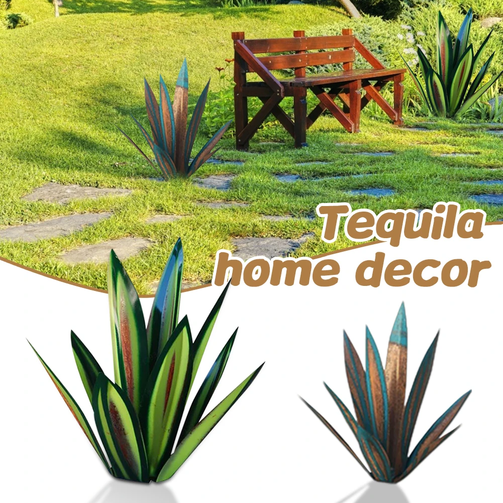 

DIY Metal Art Tequila Rustic Sculpture Garden Sculpture Home Decoration 9Leaves Outdoor Garden Aesthetic Signs Decor Accessories