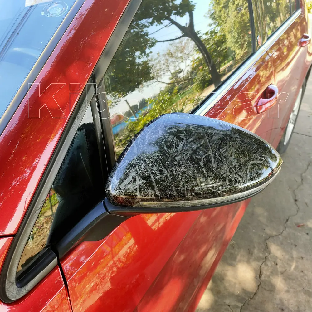 

Forged Carbon pattern Side Wing Mirror Cover for VW Golf 7 MK7 7.5 GTD R GTI GTE VII Cap E-golf Sportsvan 2013 2018 2019