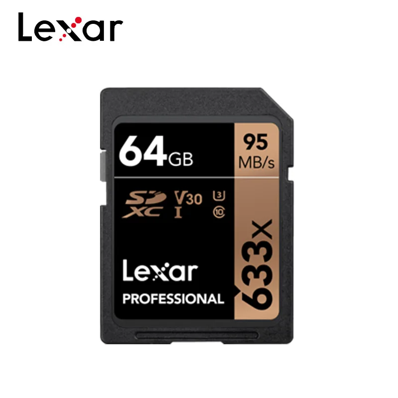 Оригинальная SD карта Lexar 633X 16 Гб памяти 64 Гб/128 ГБ/256 ГБ/512 32 U3 SDXC высокая скорость 1080p