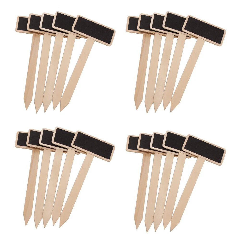 20 шт мини деревянной доске маркеры для растений креативная - Цена: 335,78 руб. / набор