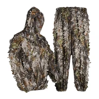 ghillie suit hunting woodland 3d bionic maple disguise uniform cs breathable camouflage suits set army military tactical new