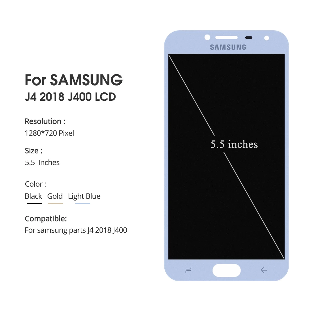 Можно настроить для Samsung Galaxy J4 2018 J400 J400F J400H J400P J400M J400G/DS ЖК дисплей сенсорный экран