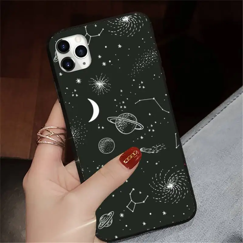 

Space Cartoon abstract Starry sky Phone Case for iPhone 11 12 pro XS MAX 8 7 6 6S Plus X 5S SE 2020 XR