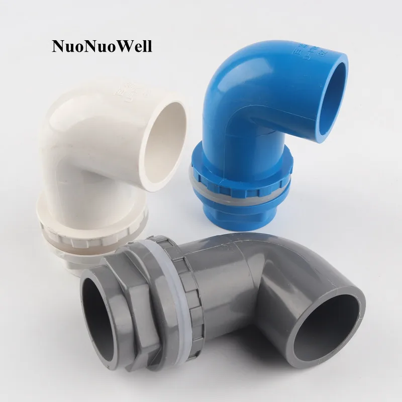 

1pc 40mm PVC Pipe Connectors Hi-Quality Aquarium Fish Tank Inlet Outlet Joints Aquatic Pet Water Tank Elbow Drainage Joint