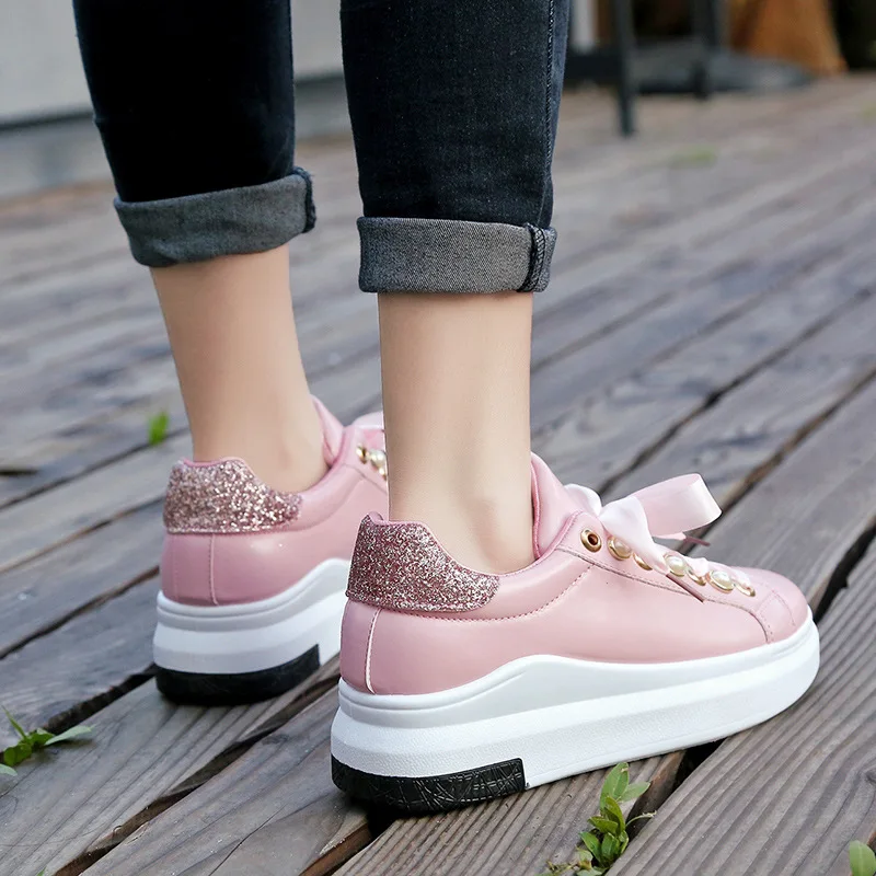 

2019 new spring and summer women's shoes fashion white sports shoes thick vulcanized shoes women's casual shoes Z457