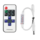 Миниатюрный беспроводной Радиочастотный пульт дистанционного управления, 11 клавиш, светодиодный диммер для постоянного тока, 5 В, 12 В, 24 В, 6 А, 3528, 5050, Одноцветный контроллер для светодиодной ленты