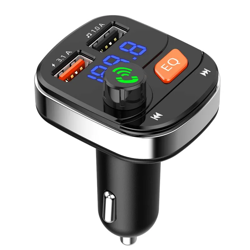 

Dual USB Car Charger Bluetooth 5.0 FM Transmitter Wireless Handsfree Car Kit Adapter MP3 Player Support TF Card U Disk 2021