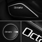 10 шт., декоративная наклейка на автомобильную аудиосистему, 3d-эмблема для Skoda Octavia A5 A7 Fabia, превосходные аксессуары, Стайлинг автомобиля