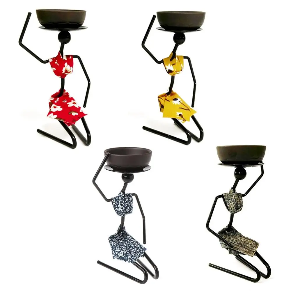 Подсвечник из кованого железа в африканском стиле Женский подсвечник свадебный