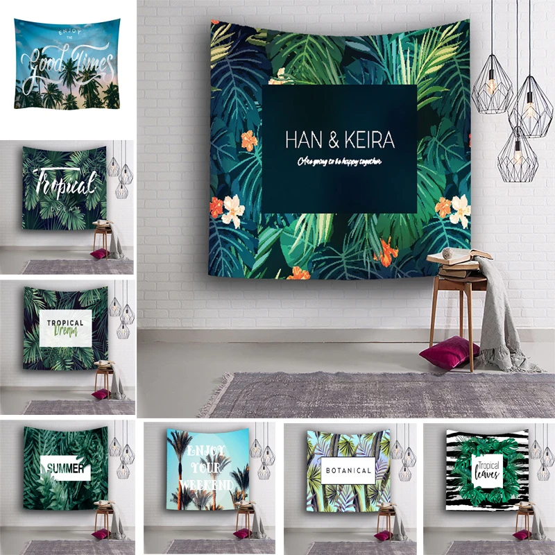 

Ins зеленые растения в скандинавском стиле подвесное настенное одеяло для отдыха в спальне разные стили психоделический абстрактный ковер т...