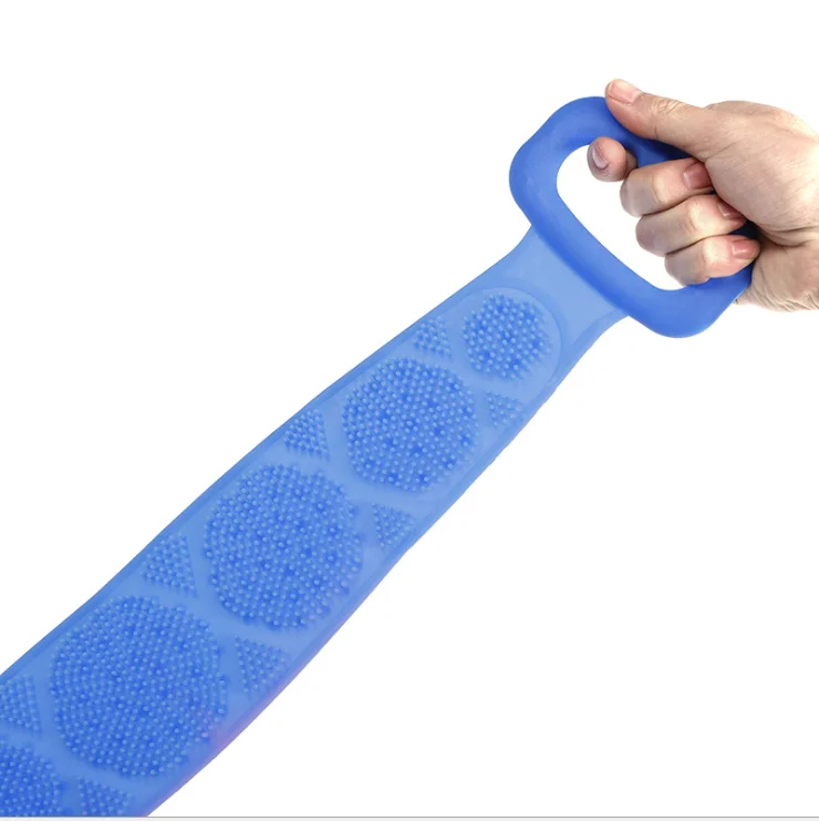 

Bath Artifact Bath Brush Long Strip Massage Back Rubbing Gray Rubbing Mud Bath Silicone Rubbing Towel Beach Towel Bathroom