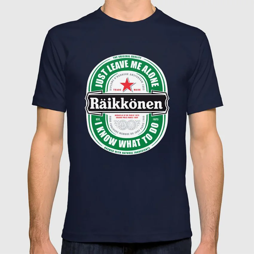 Raikkonen футболка один логотип Типографика узор черный и белый поп арт трафарет