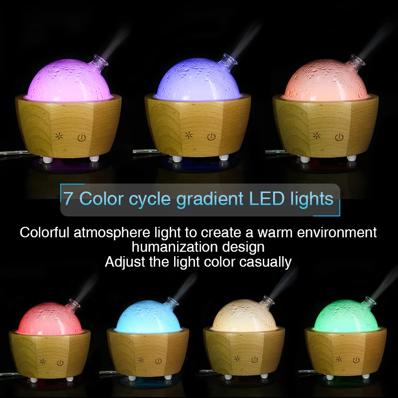 Ультразвуковой увлажнитель воздуха диффузор аромата из дерева распылитель