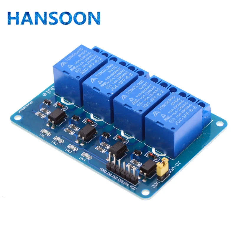 4 Канальный Релейный Модуль щит управления каналами реле с оптомуфтой. выход