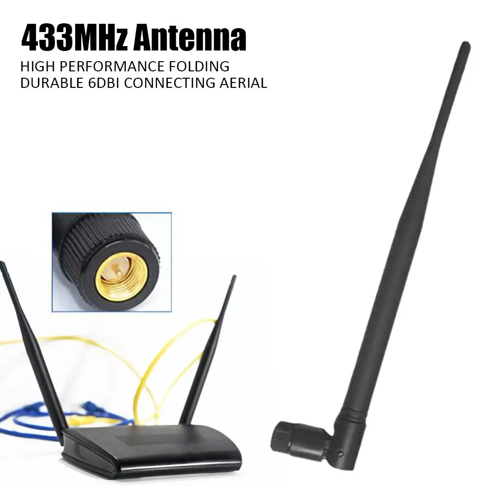 

Антенна 433 МГц с высоким коэффициентом усиления, Wi-Fi, беспроводная сеть, складная, прочная, 6dbi, Подключение антенны, SMA, WLAN маршрутизатор, анте...