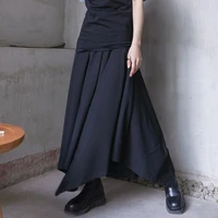 ladies wide leg pants skirt spring and autumn new dark yamamoto style irregular design loose large size wide leg pants