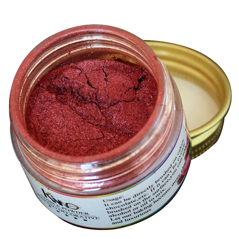 

KINNO Wine Red Edible Food Powder for Food Decoration,Baking,Cake,Chocolate,Bread,Pie,Fries,Cream,Arts Food Grade Powder 10g