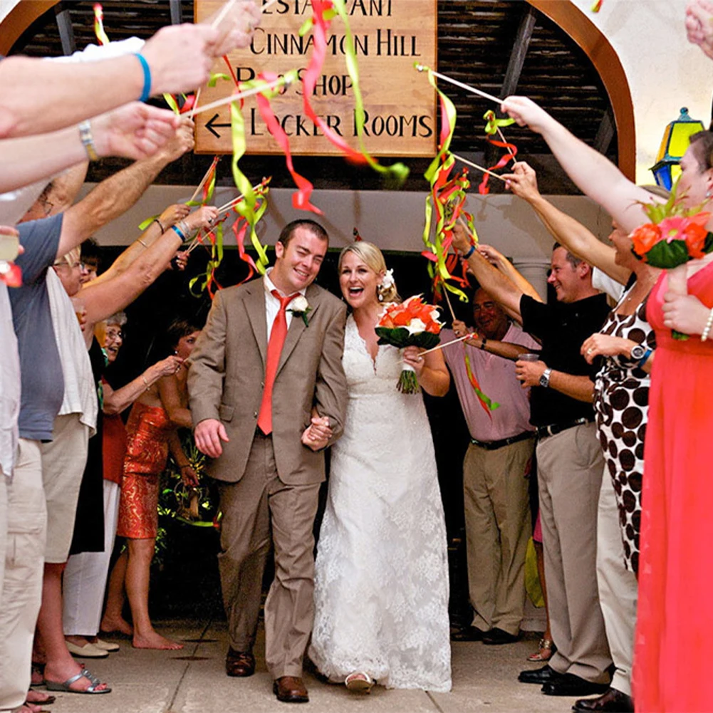 10 шт праздничные волшебные палочки лента на палочке свадебные принадлежности