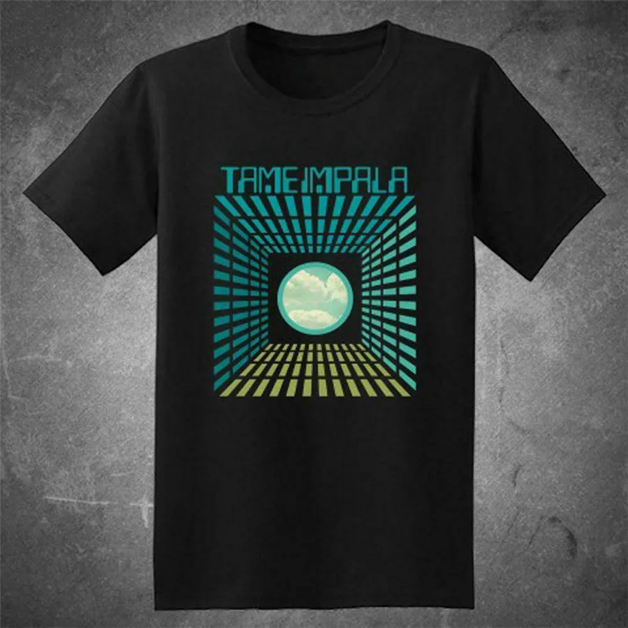 Новый tame Impala концерт Логотип Рок Группа Мужская черная футболка США Размеры S 3Xl Fq1