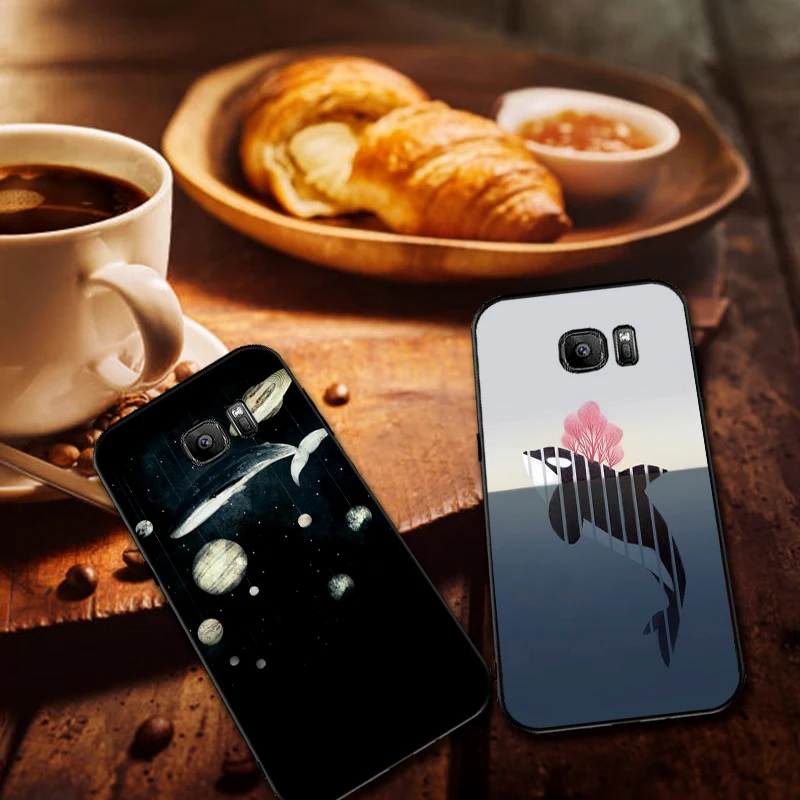 Черно-белый КИТ Мягкий силиконовый чехол для телефона samsung A3 4 5 6 Plus 7 8 910 20 30 40 50 60 70