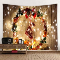 christmas holiday tapestry christmas day scene decoration background wall decoration hanging cloth super large size optional