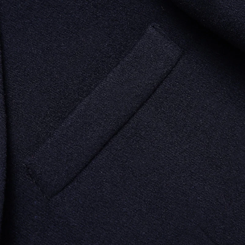 

Winter Wool Jacket Men British Style Trench Coat Male Casual Long Woolen Outwear High quality Wool Blend Jacket No Scarf