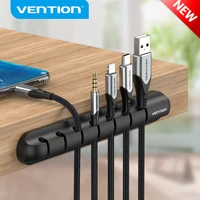 vention cable organizer silicone usb cable winder desktop car management clips for data headphone earphone mouse wire organizer