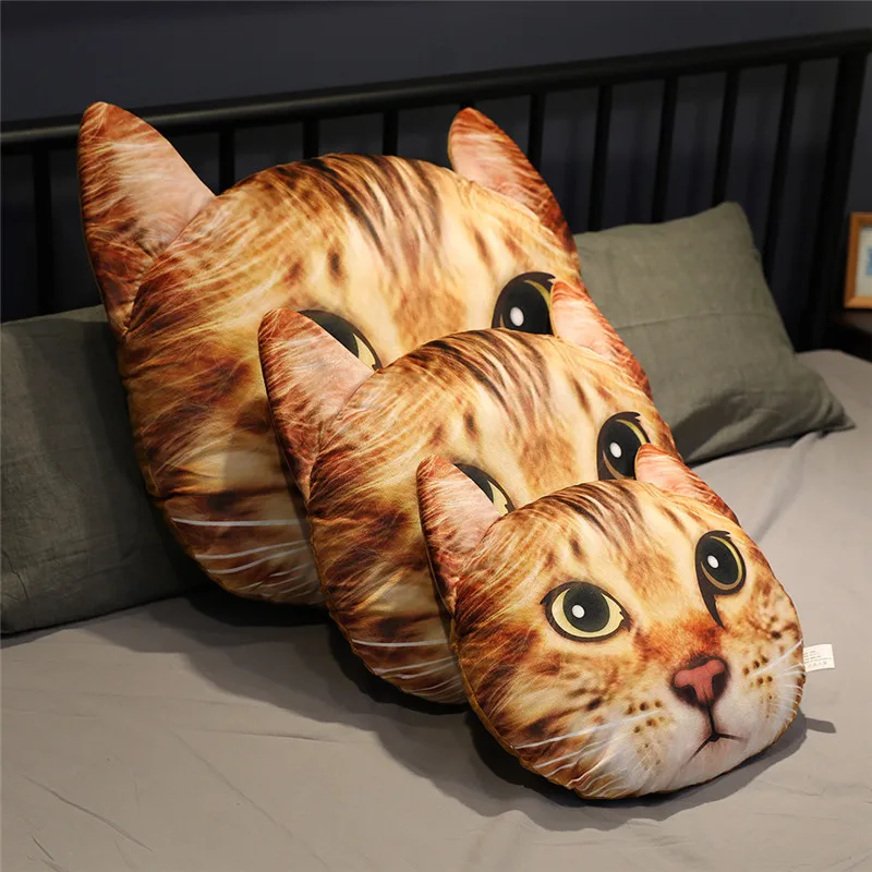

40-65cm Simulation Cats Plush Pillow Stuffed Lifelike Animal Cushion Cute Toys Soft Doll Sofa Decor for Kids Girls Birthday Gift