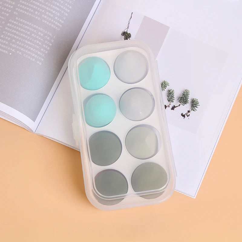 Dinorag 8 PCS Makeup Foundation Sponges Beauty Egg Wet Dry Dual Use Set Concealer Puff Cosmetic Tool with Box |