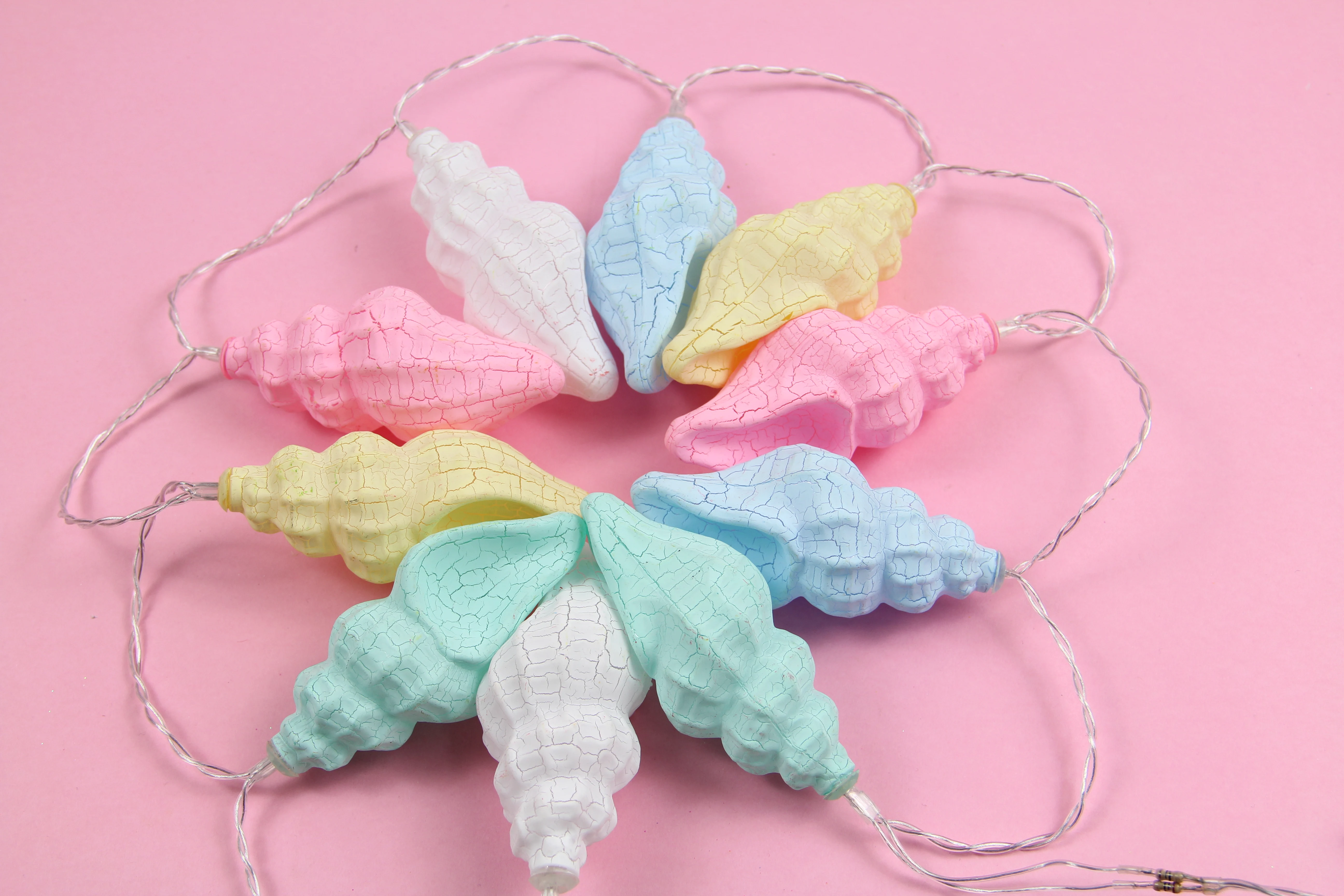 Многоцветный раковины праздничное декоративное освещение led Солнечный свет