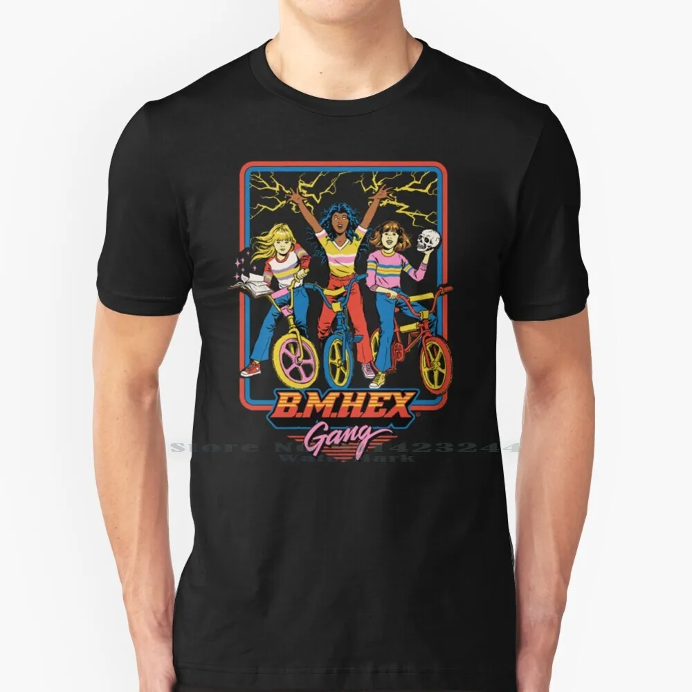 

Футболка B.m.hex Gang, хлопковая, 6XL, 70s, винтажная ностальгия, 80-е, Забавный ужас, ретро, юмор, сементы, Bmx Bikes, волшебные ведьмы для девочек