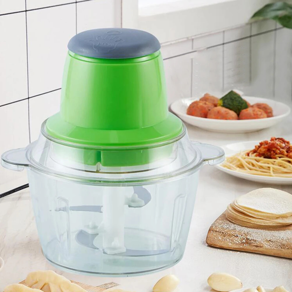 

300W 2L Food Processor Meat Grinder Electric Chopper Capacity Bowl Mincer 3 Blades for Meat Vegetables Fruits Nuts Baby Food