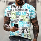 Мужская футболка 2021 с круглым вырезом и 3D-принтом