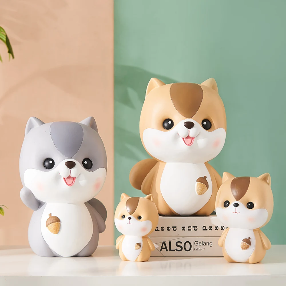 Мультфильм милая белка ребенок креативная монета копилка для денег коробка