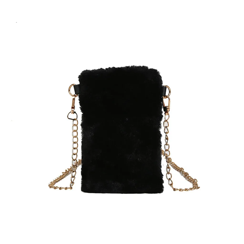 Женская сумка через плечо индивидуальная натуральная плюшевая мешок на цепочке