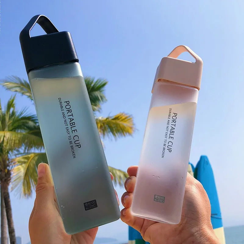 Креативная квадратная чашка для воды портативная герметичная Студенческая