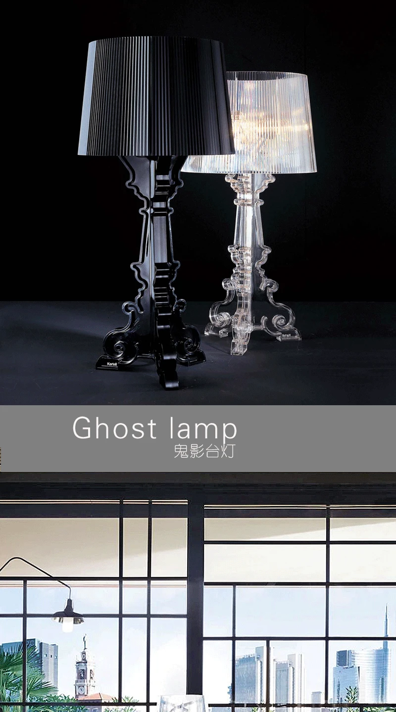 

Acryl Table Lamp for Bedroom Living Room Desk Lamp Study Crystal Art Deco Beside Ghost Night Lights Lighting E27 Eu Plug