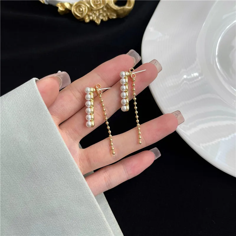 

New Girls Fairy Pearl Earrings Beads Aesthetic Designer Earrings Jewelry