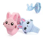 Детские часы, детские, с милым Кроликом, Мультяшные, светодиодные, электронные, для мальчиков и девочек, силиконовые игрушки, наручные часы, подарки