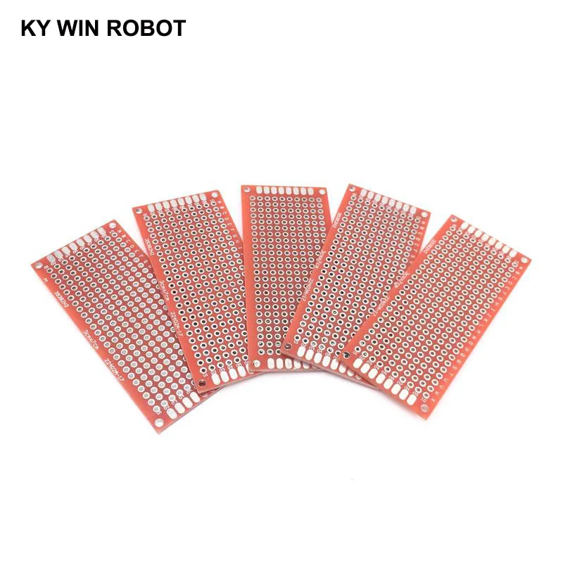 5 шт. печатная плата 3x7 см универсальная 3*7 двусторонняя для Arduino медная