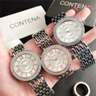 Новые женские наручные часы для женщин, кварцевые браслет часы роскошные часы из розового золота для женщин из нержавеющей стали наручные часы Reloj Montre Femme