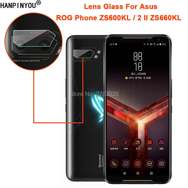 Для Asus ROG Phone 2 II ZS660KL/ZS600KL прозрачная ультра тонкая задняя камера защита объектива задняя камера Крышка объектива Закаленное стекло пленка