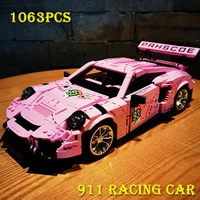 expert creative high tech rsr super racing car gte suv sports vehicle building block moc model modular brick boy toy