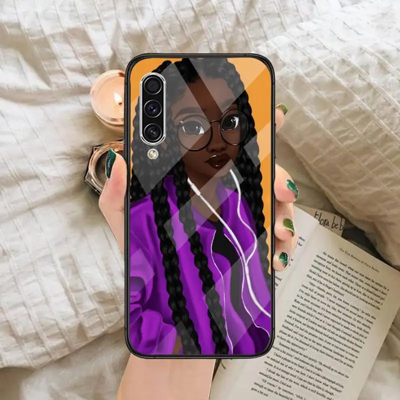 

Beautiful Afro Girls Phone Case Tempered glass For Samsung S6 S7 edge S8 S9 S10 e plus note8 9 10 pro